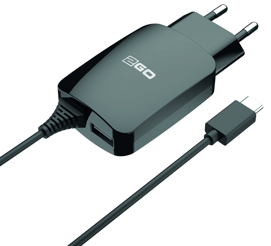 Bild von USB Netz-Ladegerät 110V-240V - schwarz
